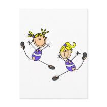 Two Blond Girl Gymnast Tshirts and Gifts postcards by stick_figures Two Blond Girl Gymnast Tshirts and Gifts postcards