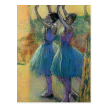 Two Blue Dancers Postcard