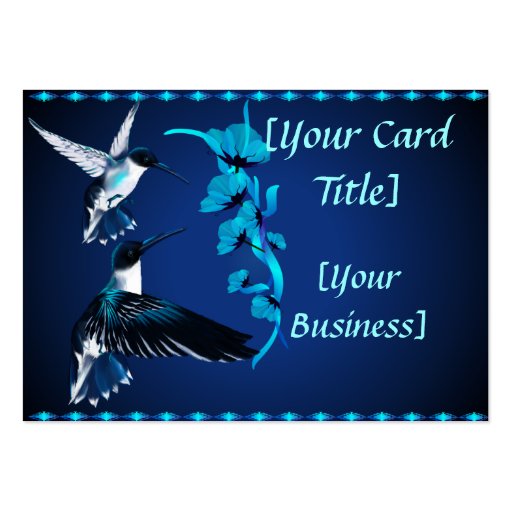 Two Blue Hummingbirds Business Card