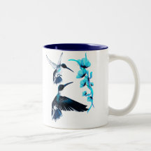 Two Blue Hummingbirds Mug