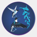 Two Blue Hummingbirds Sticker