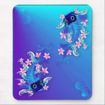 Two Blue Koi Mousepad mousepads
