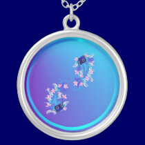Two Blue Koi  Necklace necklaces