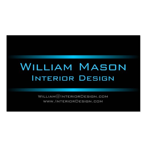 Two Blue Stripes Professional Business Card