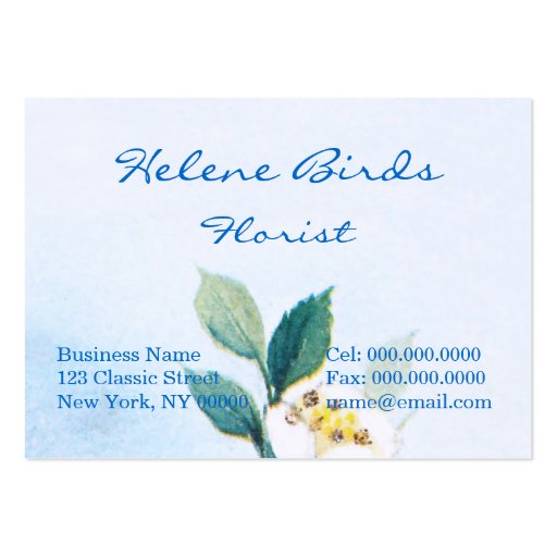 Two Bluebirds Business Card Template (back side)