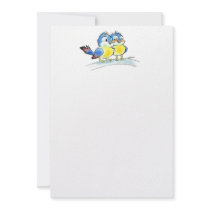 Two bluebirds personalized invites