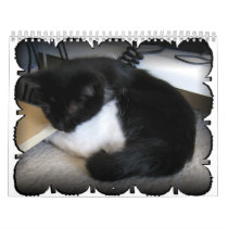 Two Bobtail Cats Named Jacob and Sasha Calendar