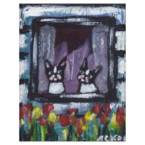 two bostons in window flyers by zadajeanne two bostons in window flyers