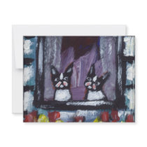 two bostons in window invitations by zadajeanne two bostons in window invitations