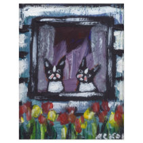 two bostons in window letterhead