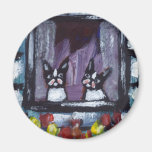 two bostons in window refrigerator magnets