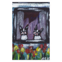 two bostons in window stationery by zadajeanne two bostons in window stationery