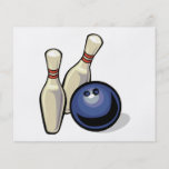 two bowling pins and bowling ball design flyers