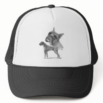 Two Boxer Dogs hats by catanddog Two Boxer Dogs hats