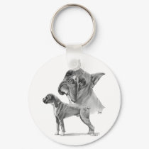 Two Boxer Dogs keychains by catanddog Two Boxer Dogs keychains