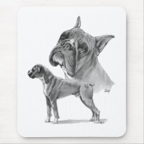 Two Boxer Dogs mousepads by catanddog Two Boxer Dogs mousepads