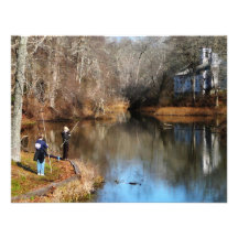 Two Boys Fishing Personalized Invitations