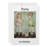 Two Boys with a Dog Party Invitation