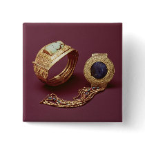 Two bracelets, from the Tomb of Tutankhamun Pinback Button