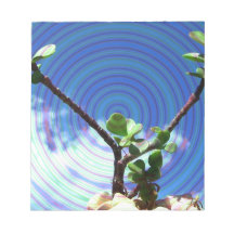 Two branches plant with spiral.jpg memo note pad