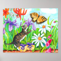 Two Branching Out kid's wall art - Daisy our Cat Poster