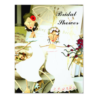 Two Brides Bridal Shower Invitation Two Brides Bridal Shower Invitation