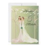 Two Brides Lesbian Floral Wedding Invitation