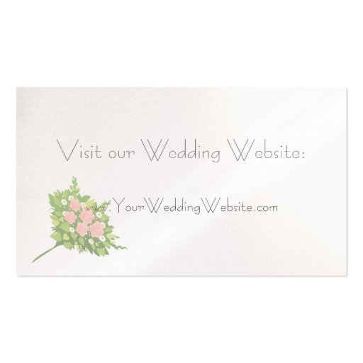 Two Brides LOVE Lesbian Website Wedding Card Business Card Template (back side)