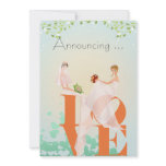 Two Brides LOVE  Wedding Annoucement Announcements