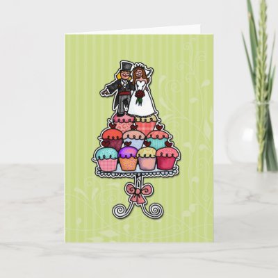 Two Brides on Cupcake Stack Card