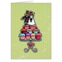 Two Brides on Cupcake Stack Card