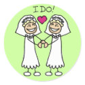 Two Brides sticker
