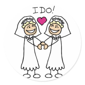 Two Brides sticker