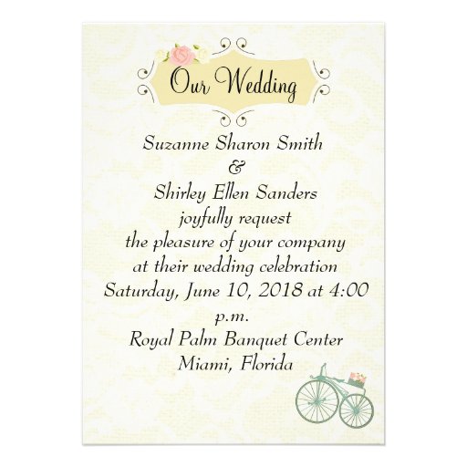 Two Brides Wedding Invitation