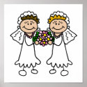 Two Brides with Flowers