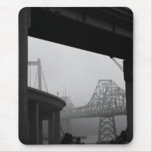 Two Bridges in a Fog Mousepad