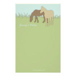 Two Brown Ponies Stationery Design