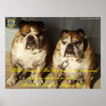 Two Bulldog 1864 Lincoln Quote Fine Canvas Print
