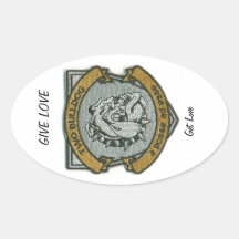 Two Bulldog Brand GIVE LOVE Get Love Sticker