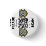 Two Bulldog Brand Internet Return Tag Pinback Buttons