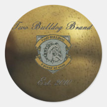 Two Bulldog Brand Tagging Sticker