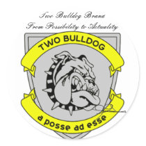 Two Bulldog Brand The Original Logo Stickers