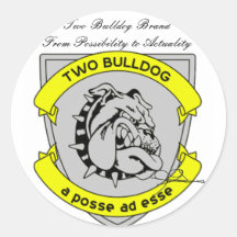 Two Bulldog Brand The Original Logo Stickers