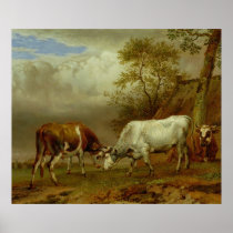 Two Bulls with Locked Horns, 1653 Posters