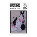 Two bunnies postage
