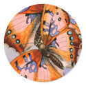 Two butterflies abstract Valentine Be Mine card.sm stickers