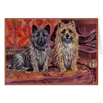 Two Cairn Terriers cards