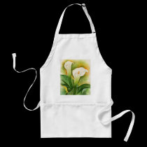 Two Cala Lilies Watercolor Art - Multi aprons
