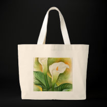 Two Cala Lilies Watercolor Art - Multi bags