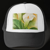 Two Cala Lilies Watercolor Art - Multi hats